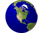 Globus (USA-zentriert) Satellit 1600x1200